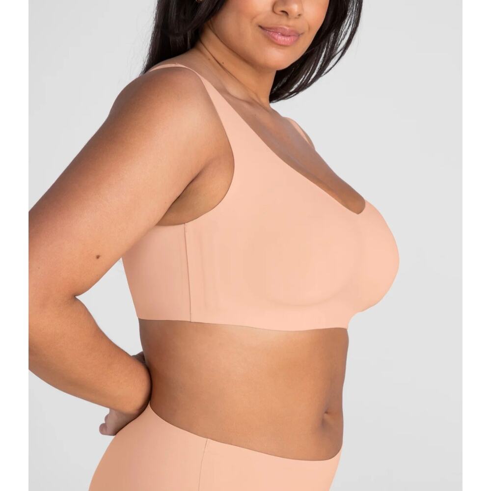 NWT Honeylove Silhouette Bra Blush Pink Nude Large L Wireless Full Support - Picture 2 of 9